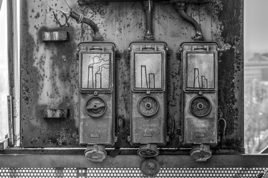 Duisburg, Landschaftspark Duisburg-Nord, Hochofen 5 -- 2016 -- 1186-92 (bw)