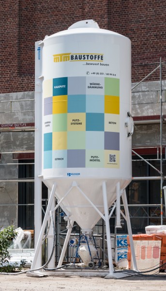 Münster, Baustoffsilo im Hafen -- 2015 -- 5851
