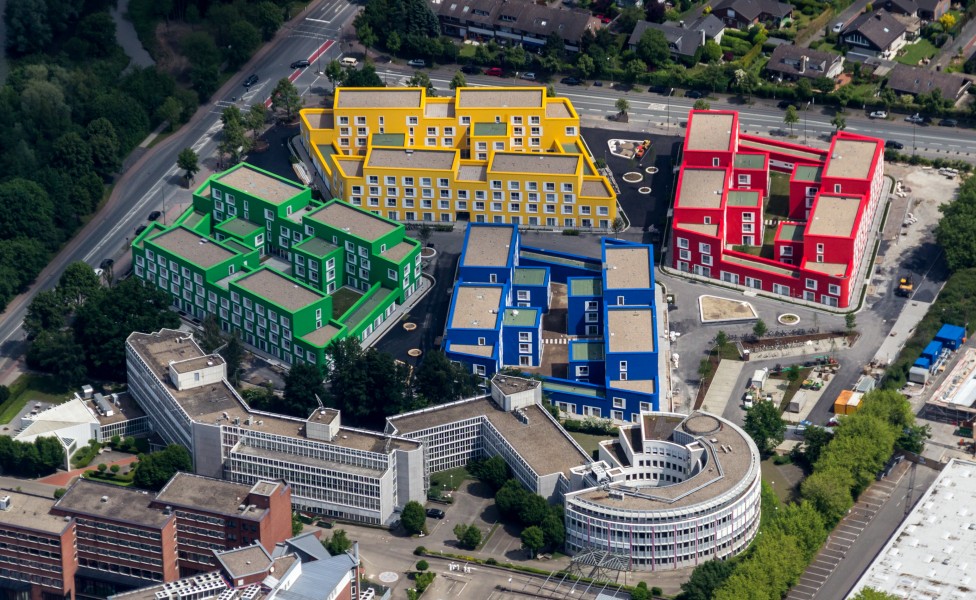 Münster, Wohnanlage Boeselagerstraße -- 2014 -- 8349 -- Ausschnitt