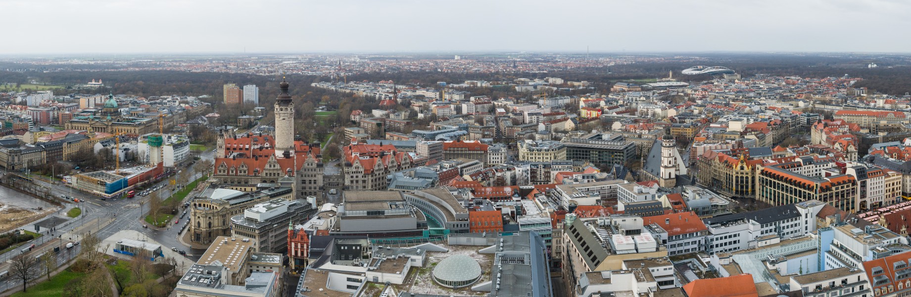 Panorama Leipzig Richtung Westen von Tower 2013