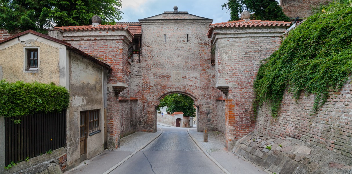 Puerta en Alte Bergstrasse, Landshut, Alemania, 2012-05-27, DD 02