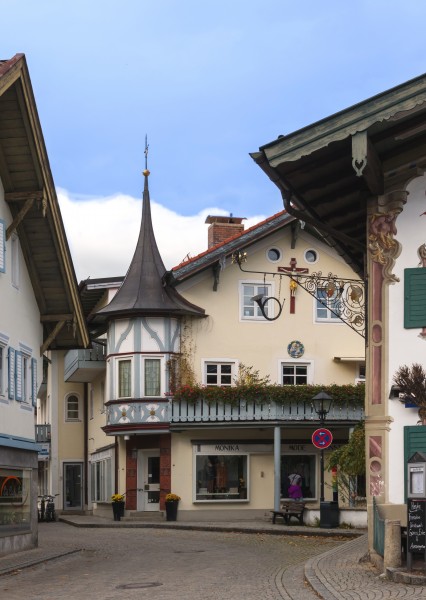 Street, Oberammergau, Bavaria, Germany