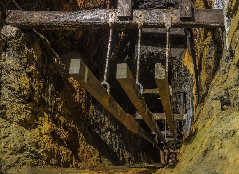 Underground Flatrod system, Rammelsberg, Lower Saxony, Germany, 2015-05-17