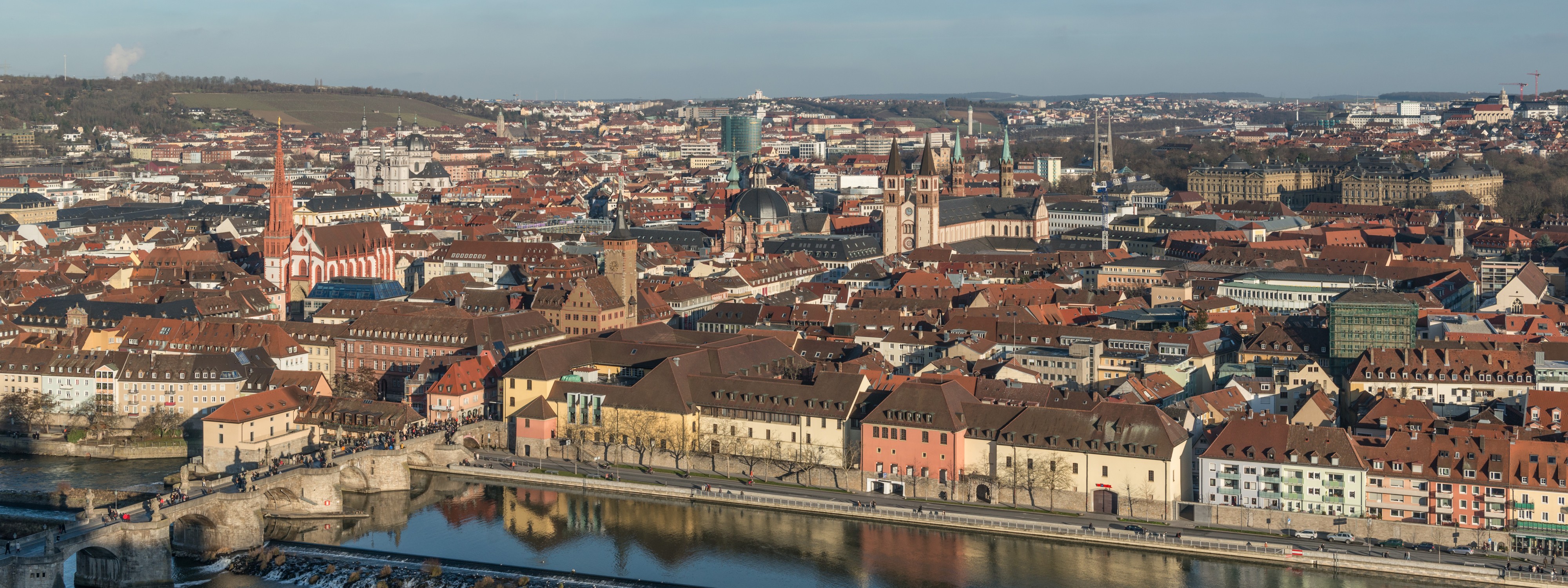 Altstadt Würzburg as seen from Festung Marienberg 20140112 5