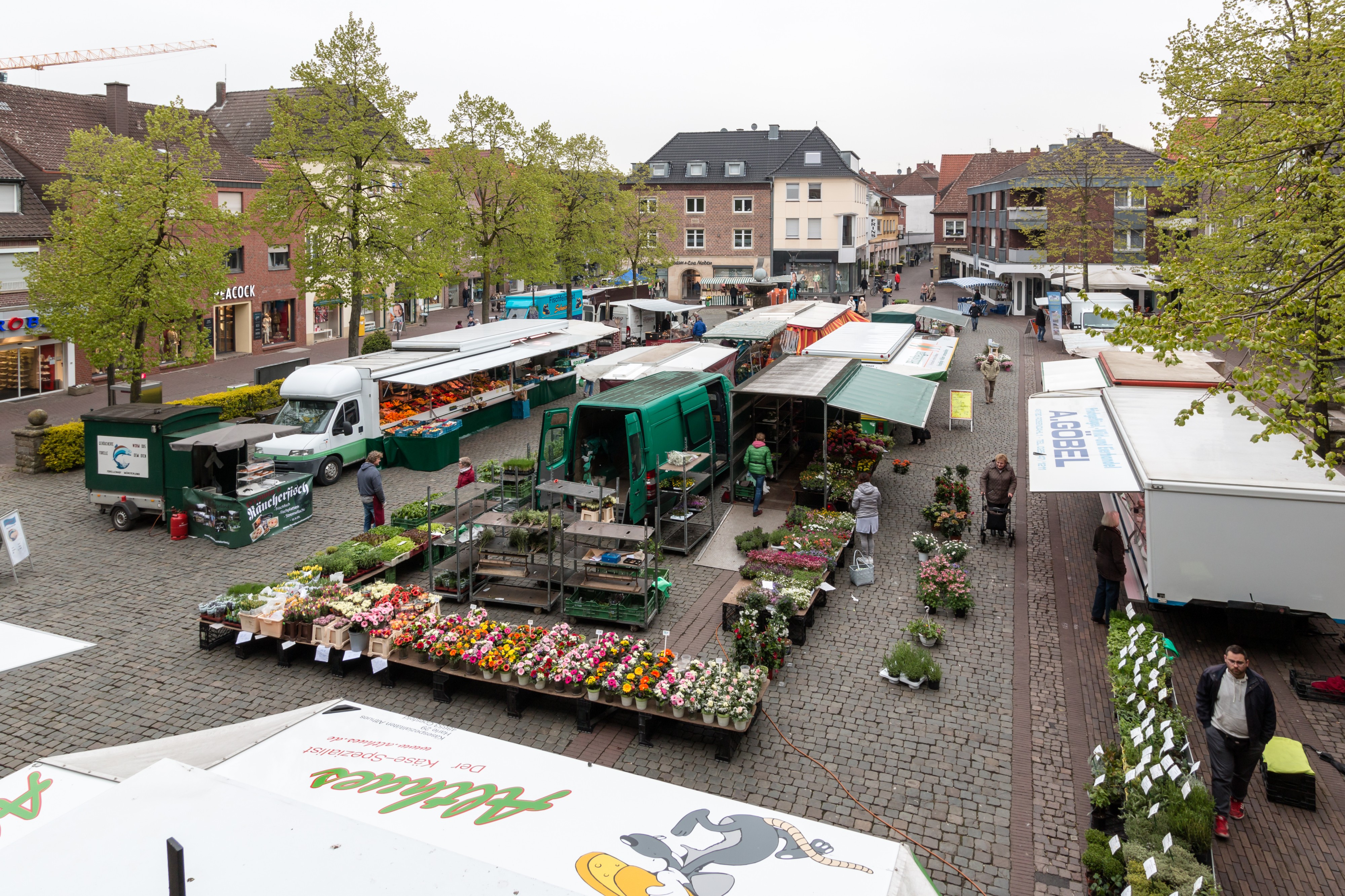 Dülmen, Marktplatz, Wochenmarkt -- 2017 -- 9631