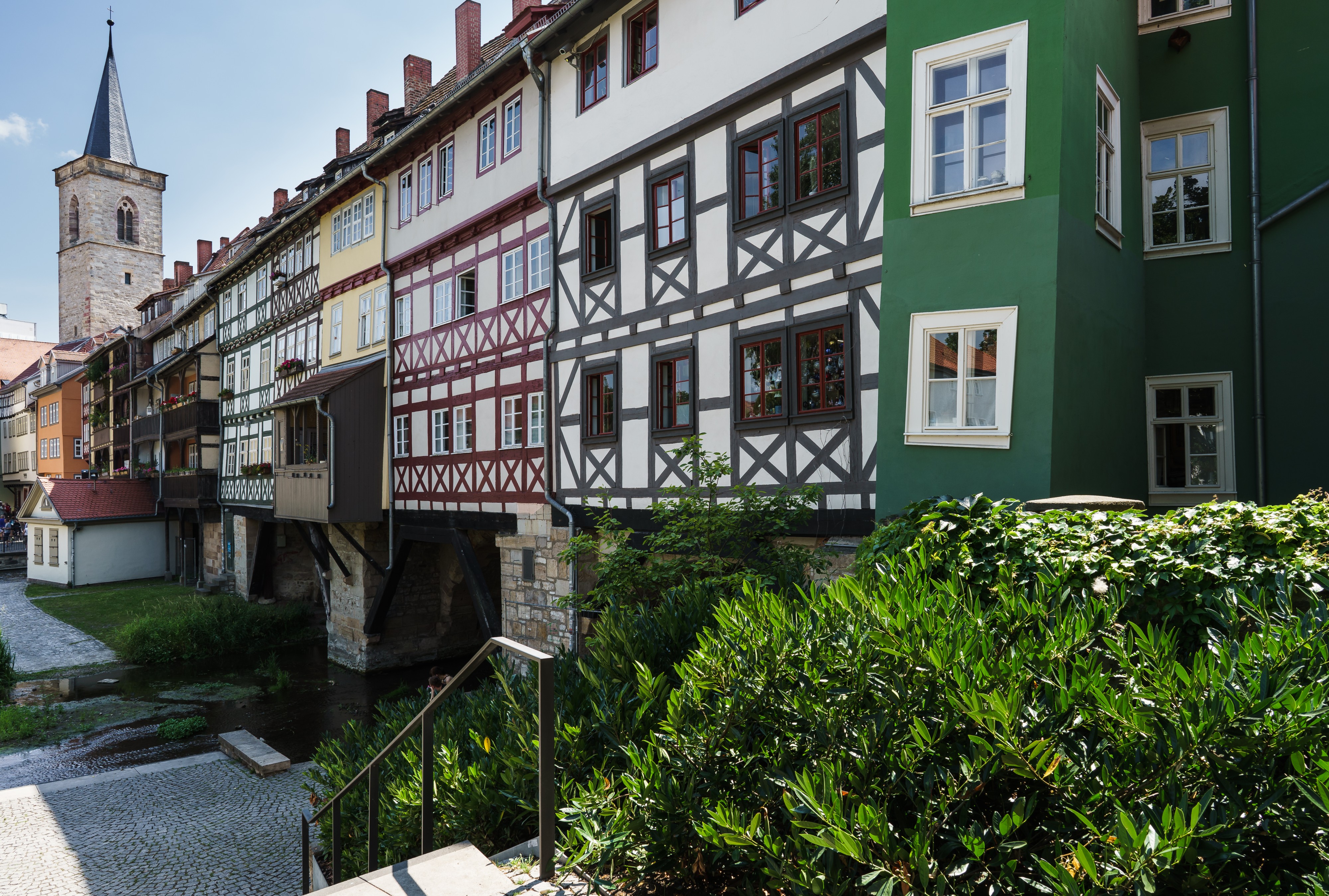 Kraemerbruecke und Aegidienkirche Erfurt 2017