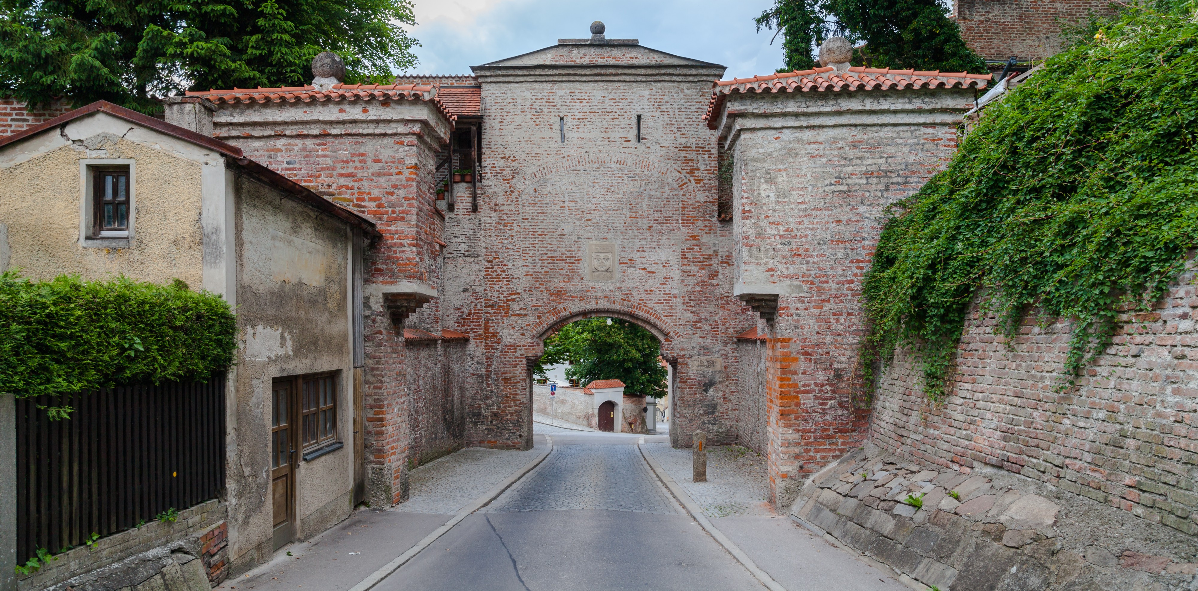 Puerta en Alte Bergstrasse, Landshut, Alemania, 2012-05-27, DD 02