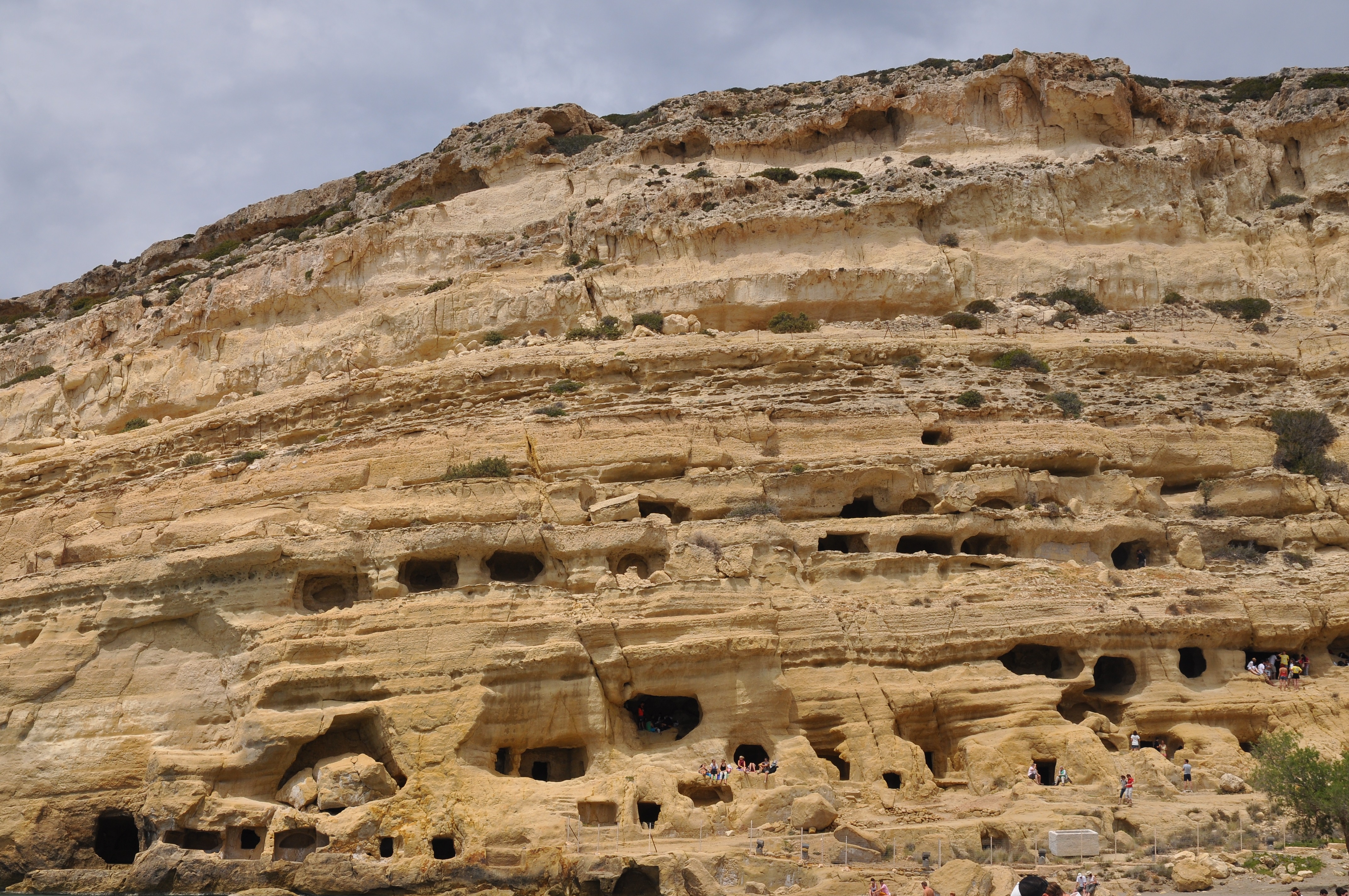 Cliff of the Matala Bay, Crete, Greece 002
