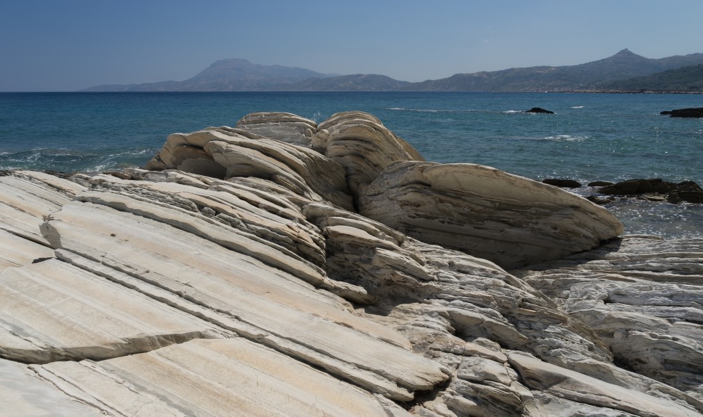 Rocks in the sea in Karystos Euboea Greece
