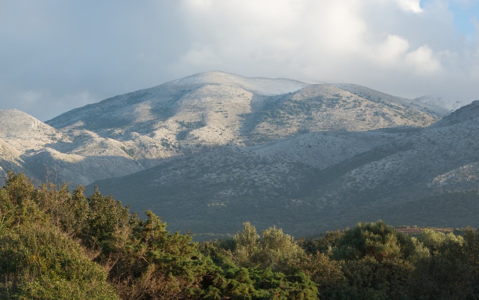 Snowy hill Crete