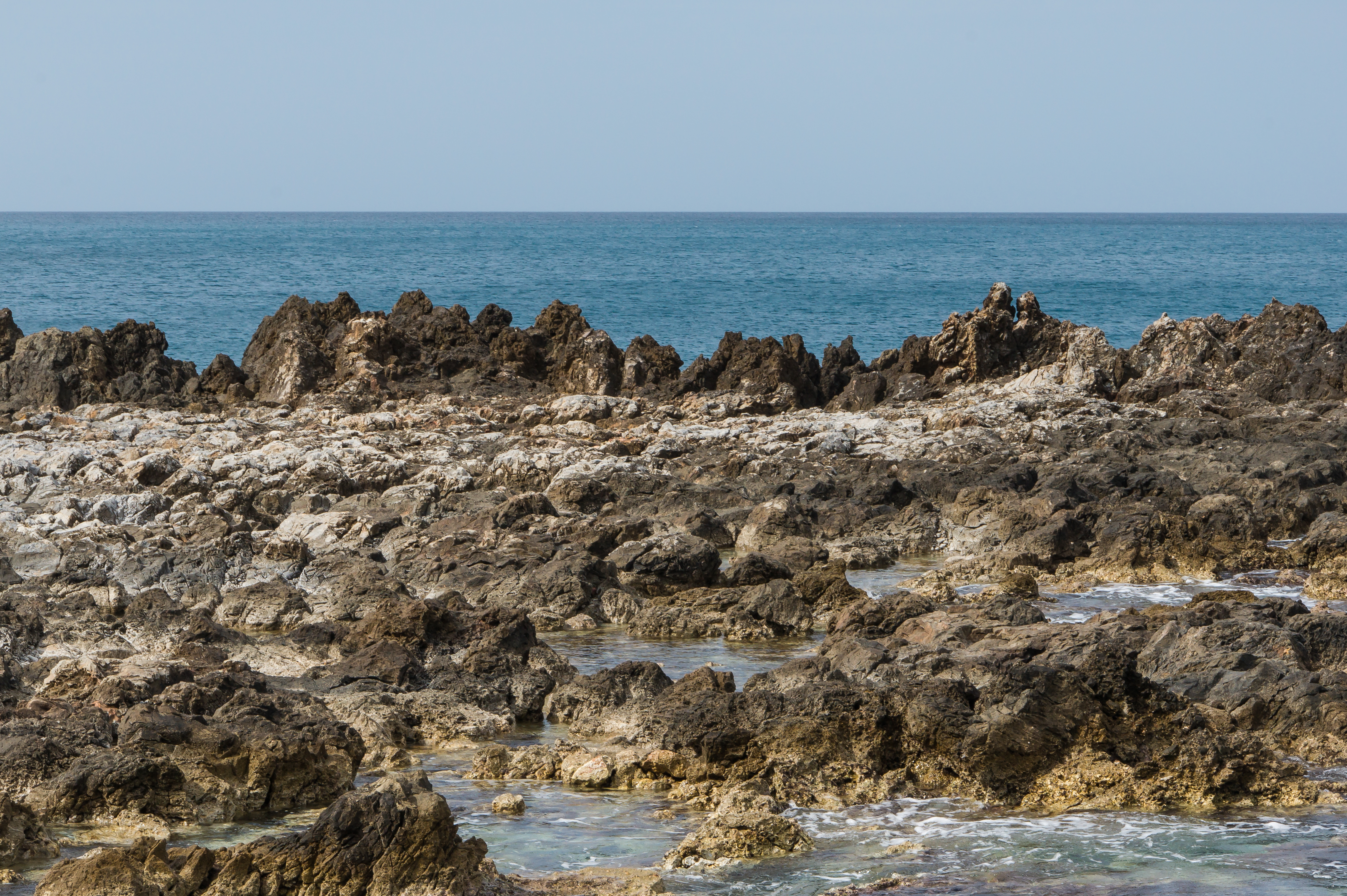 Sea horizon Rethymno Crete Greece