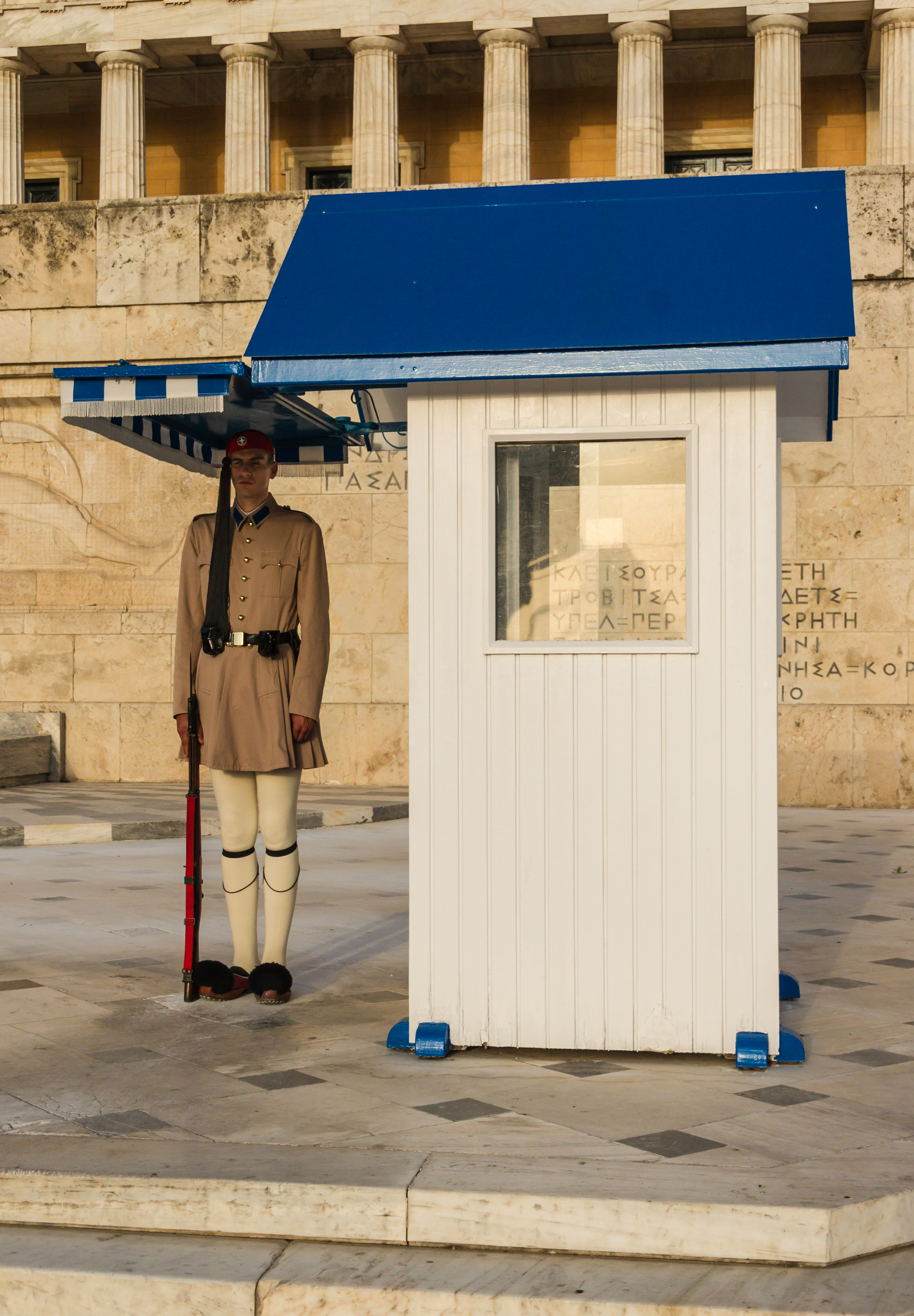 Sentry box Evzone Parliament Athens Greece