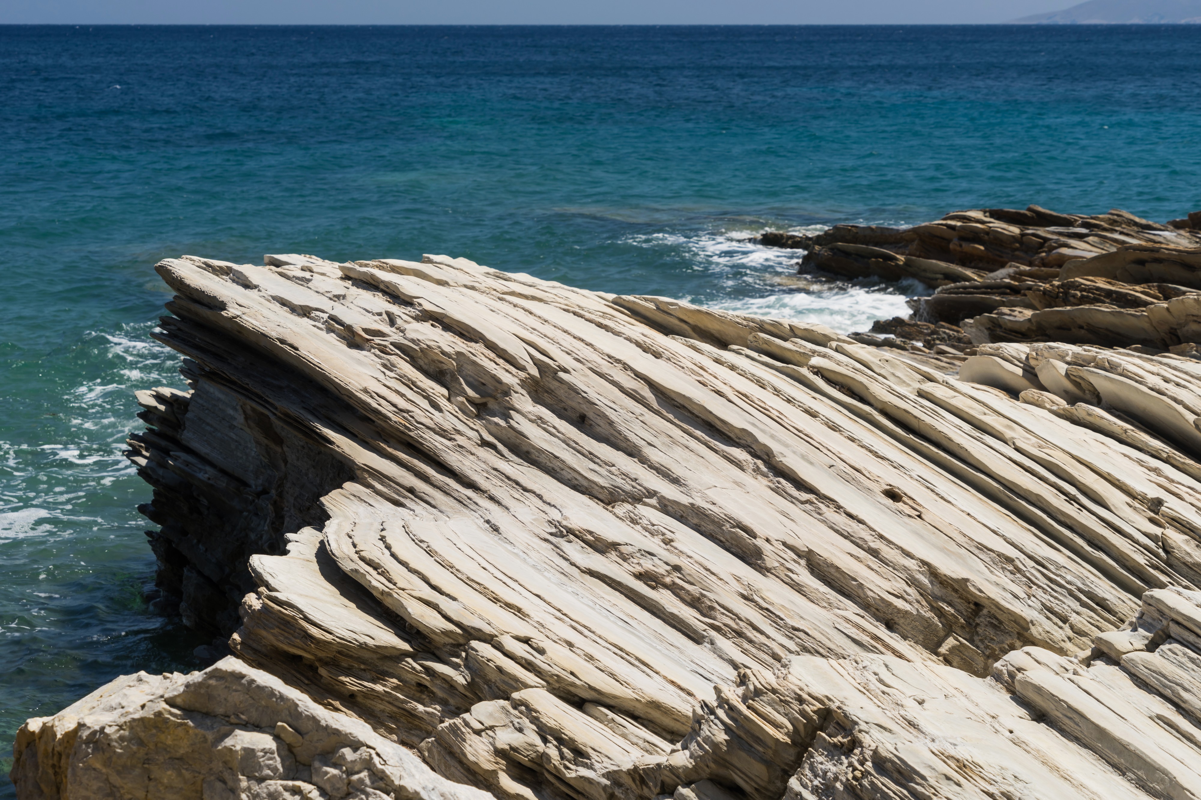 Slices of rocks, Karystos, Euboea, Greece
