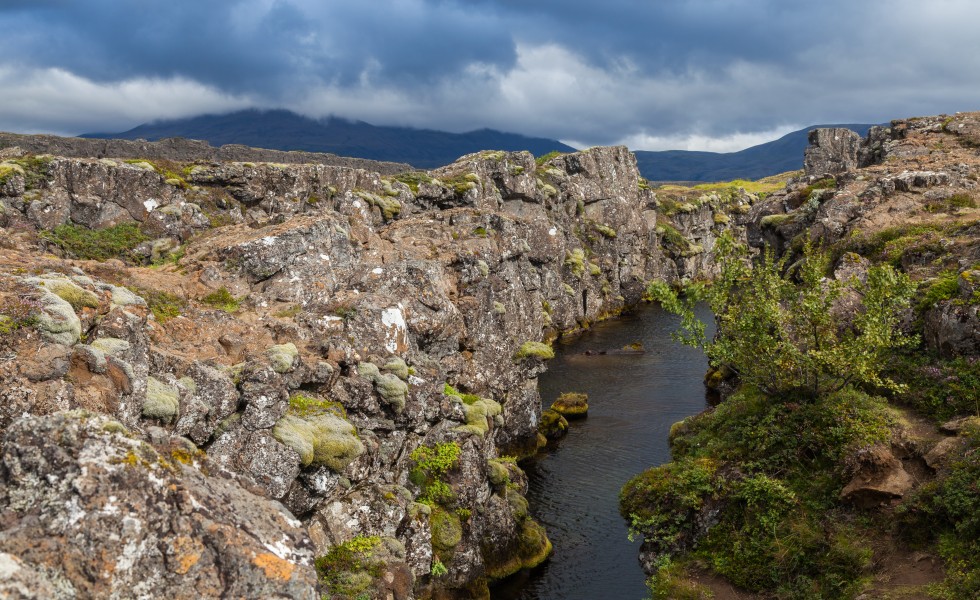 Cañón Nikulasargja, Parque Nacional de Þingvellir, Vesturland, Islandia, 2014-08-16, DD 044
