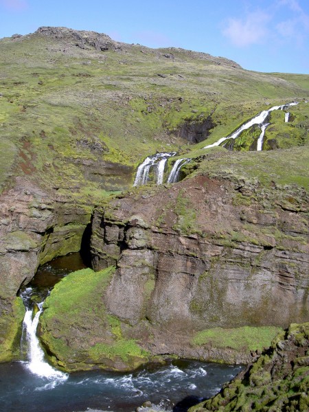 Upper waterfalls of the Skogafoss Iceland 2005 4