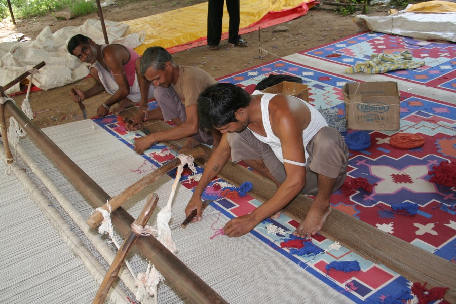 Carpet weavers, near Jaipur, India