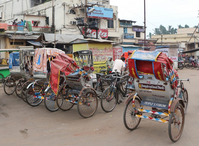 Cycle rickshaws, Puri