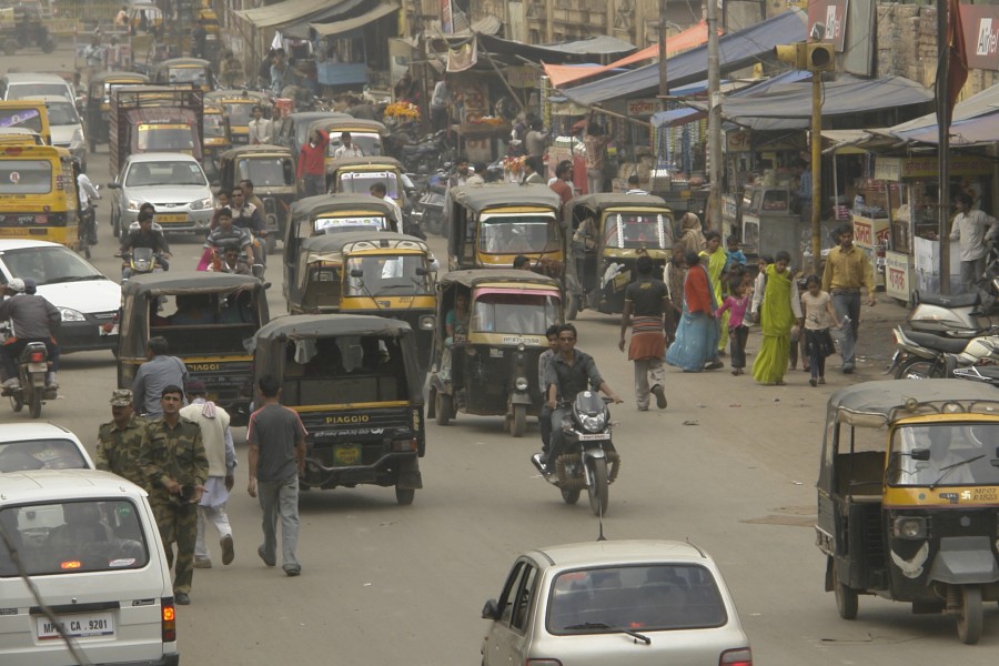 Road traffic in Gwalior