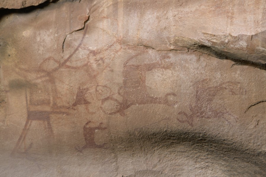 Rock painting, Bhimbetka, Raisen district, MP, India