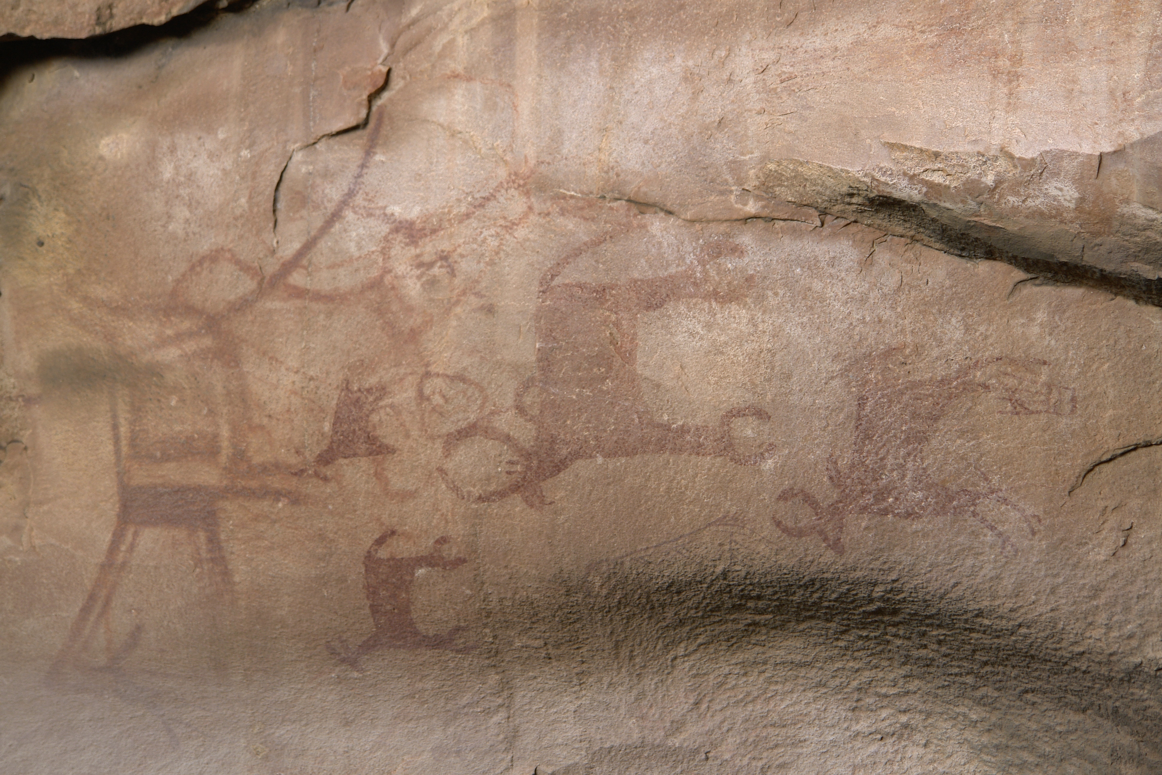 Rock painting, Bhimbetka, Raisen district, MP, India