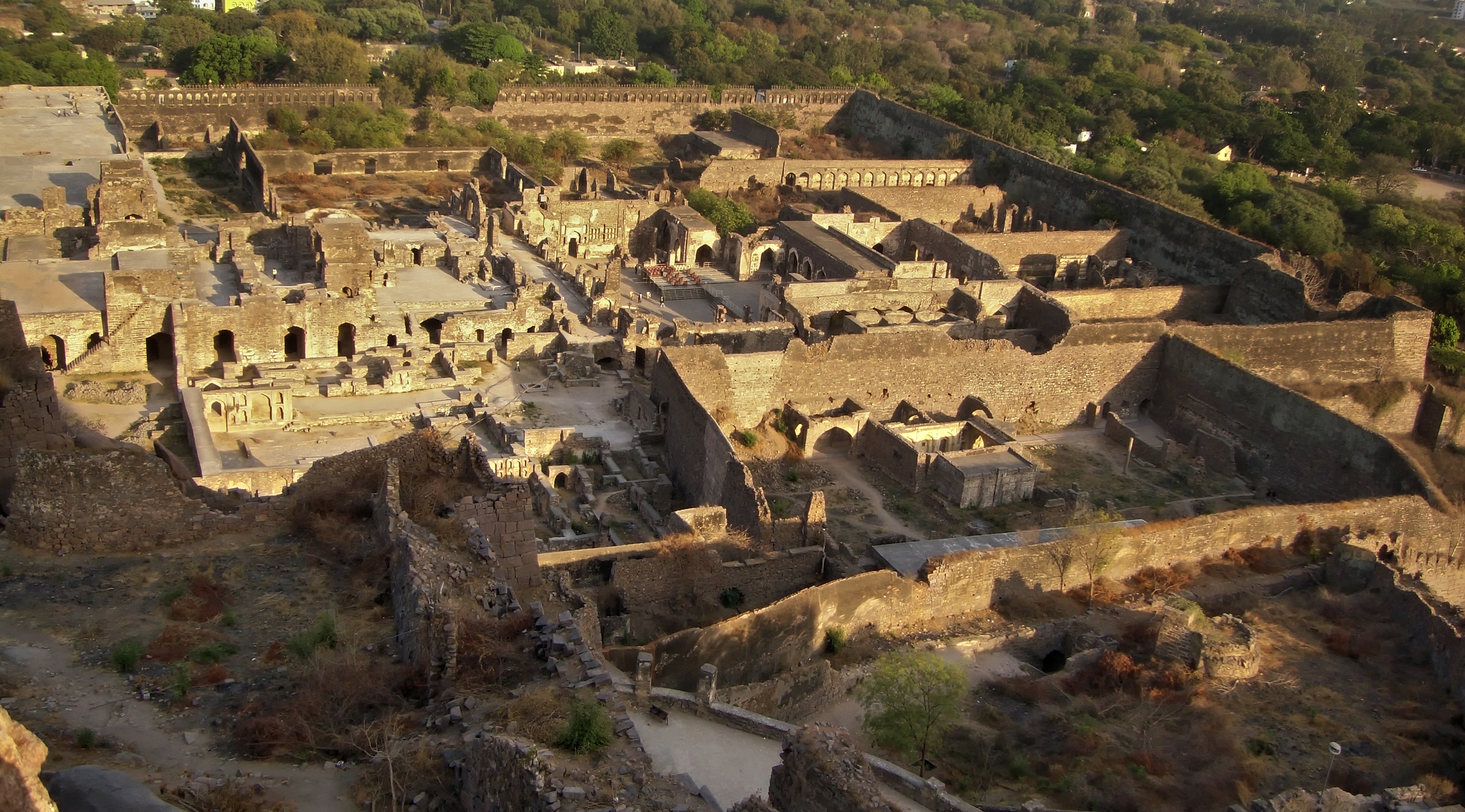 Ruins of golkonda fort a view from top