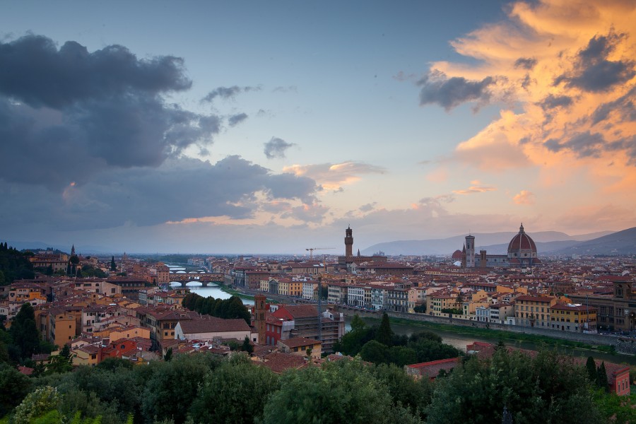 Sunset in Florence from the Piazza Michelangelo