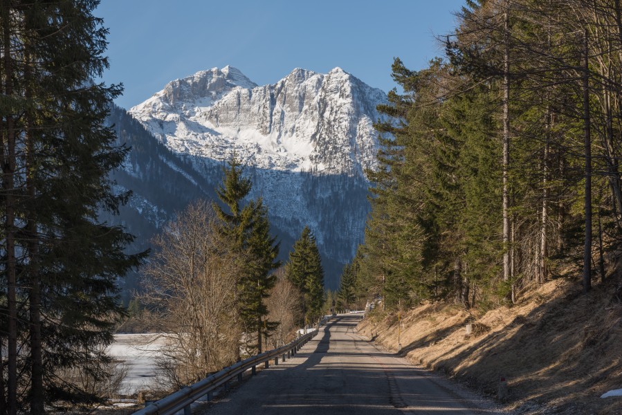 Tarvisio Rio del Lago Blick zum Monte Canin 10032015 0491