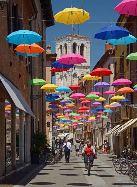 Via Giuseppe Mazzini. Ferrara, Italy