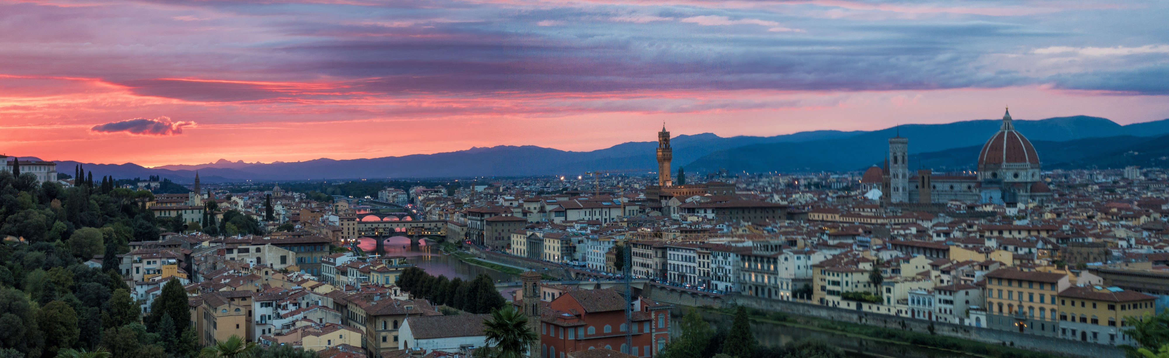 Sunset at Piazzale Michelangelo, Florence, Italy