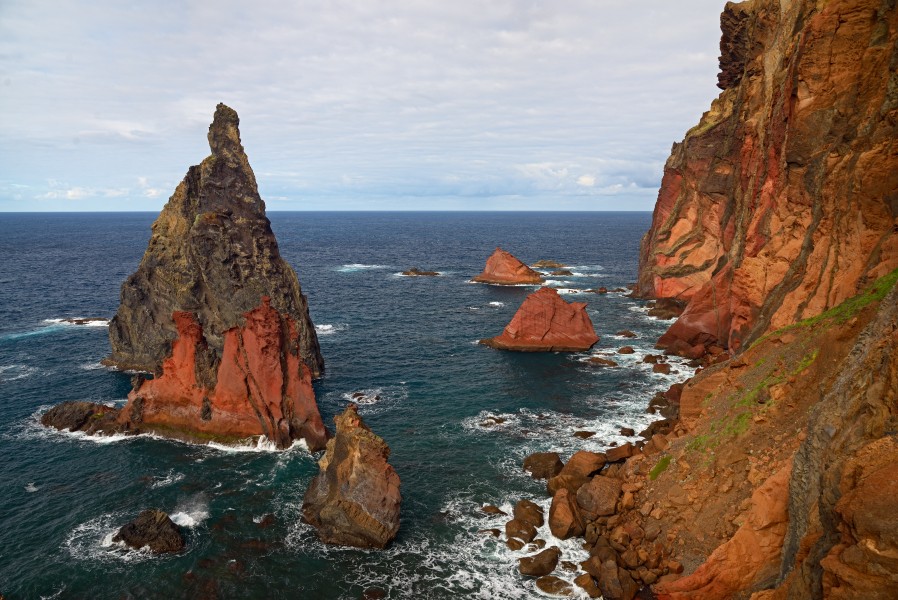 The rocks of São Lourenço at sunset. Madeira, Portugal