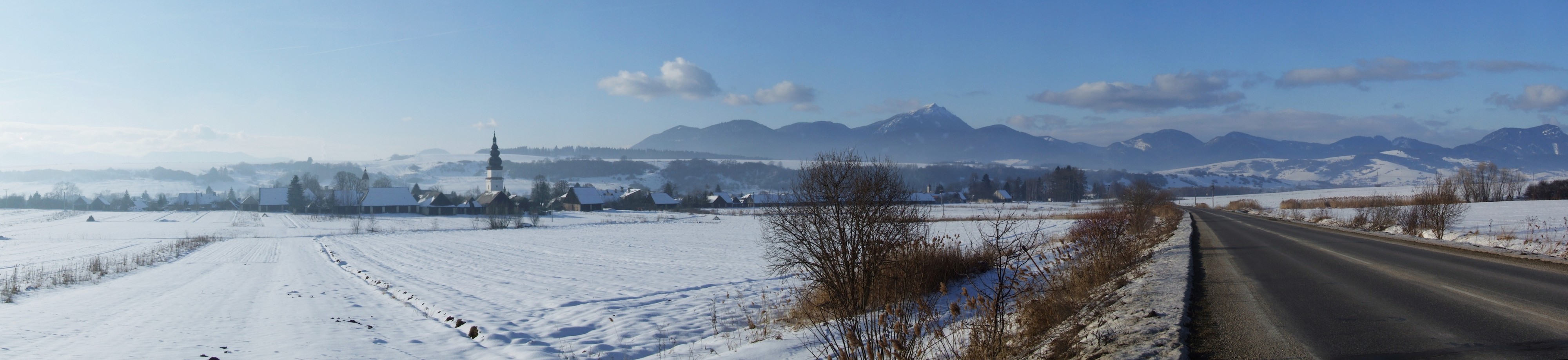 Panorama of Liptov in winter