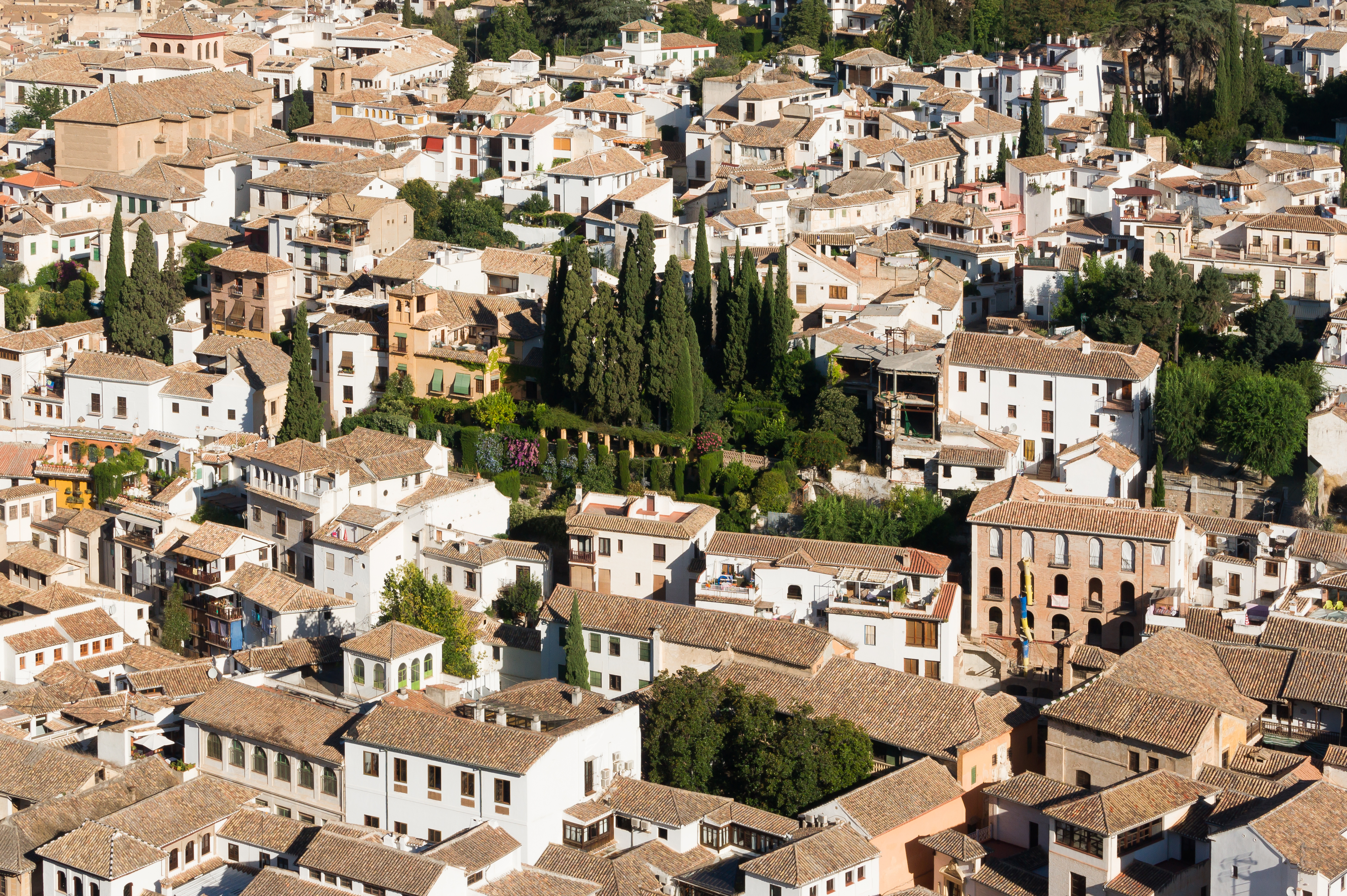 Albaizin, part, from Alhambra, Granada, Andalusia, Spain