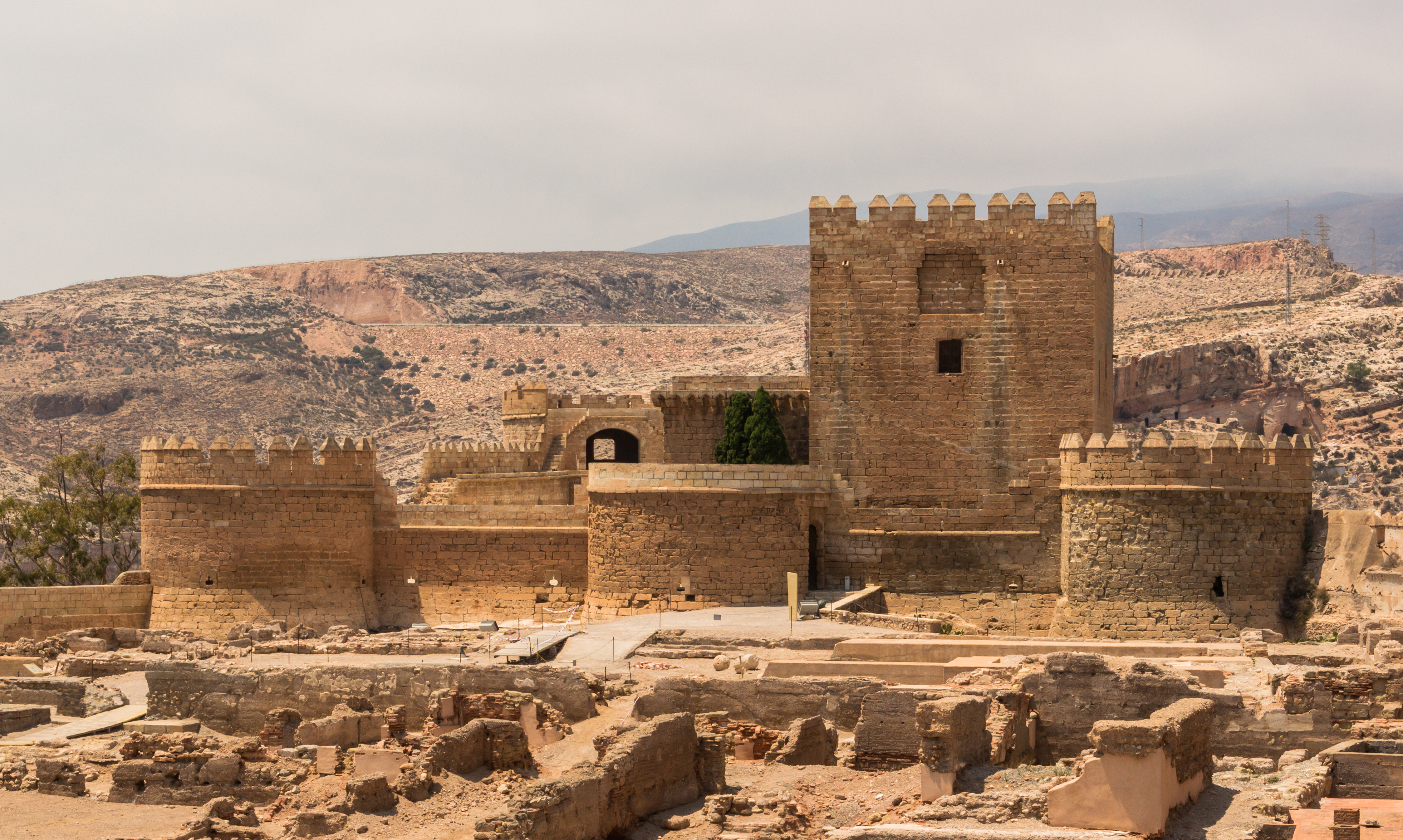 Christian fortress in Alcazaba, Almeria, Spain