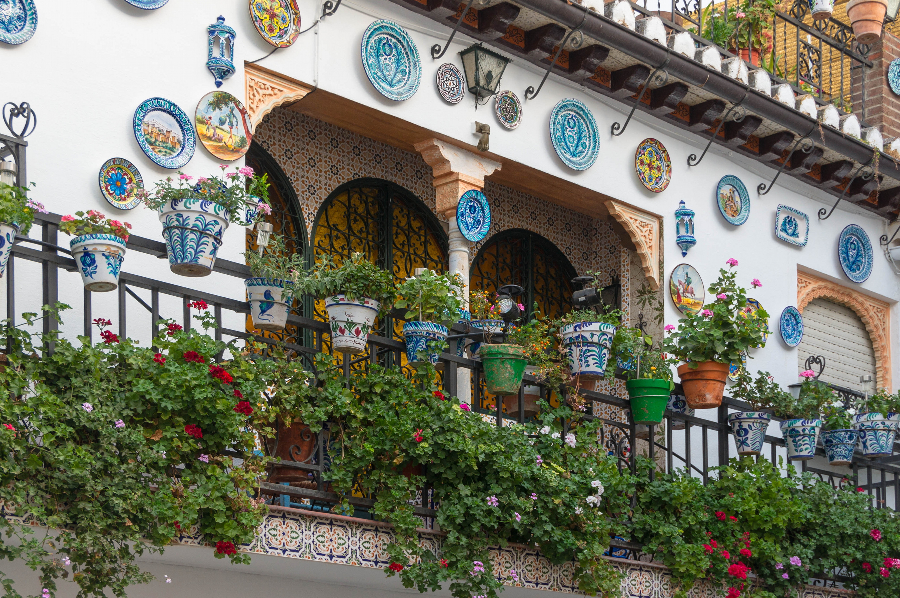 Façade décorée maison Grenade Espagne