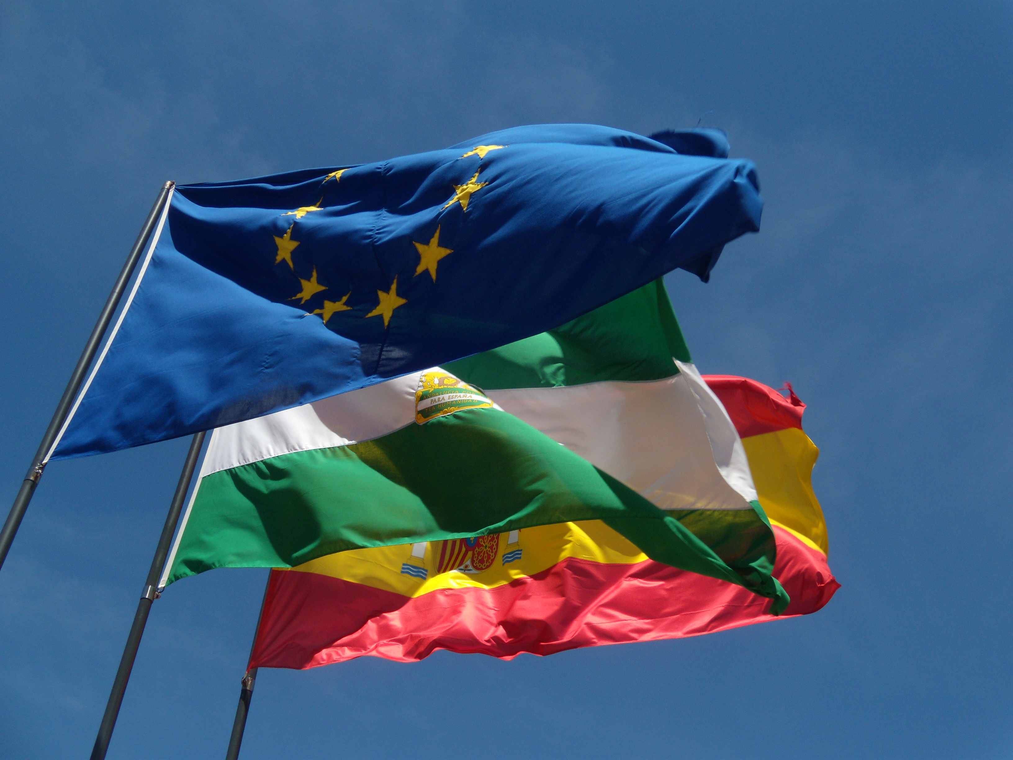Flags of Europe Andalusia and Spain