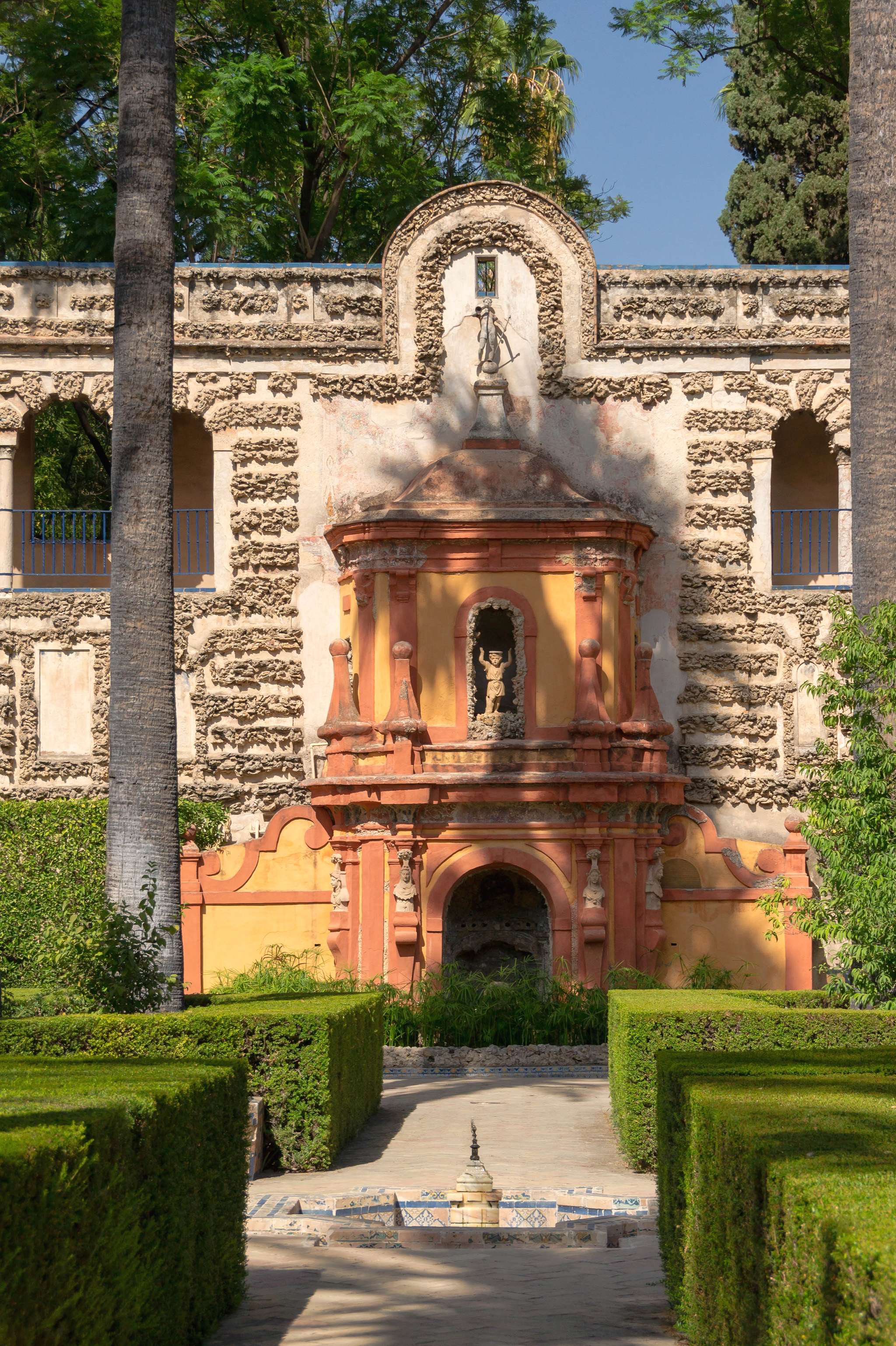 Garden of the Alcoba's arbour real alcazares Seville Spain