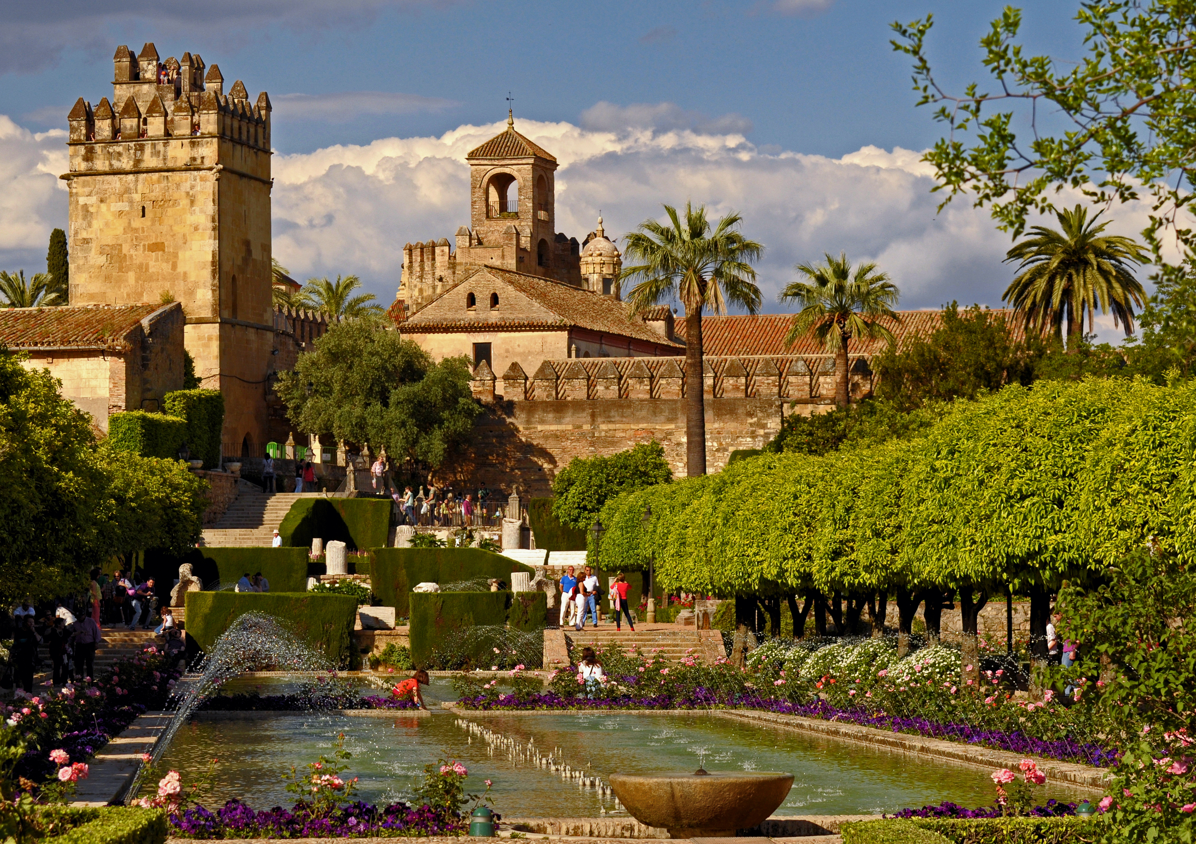 Gardens of the Alcázar de los Reyes Cristianos. Córdoba, Spain