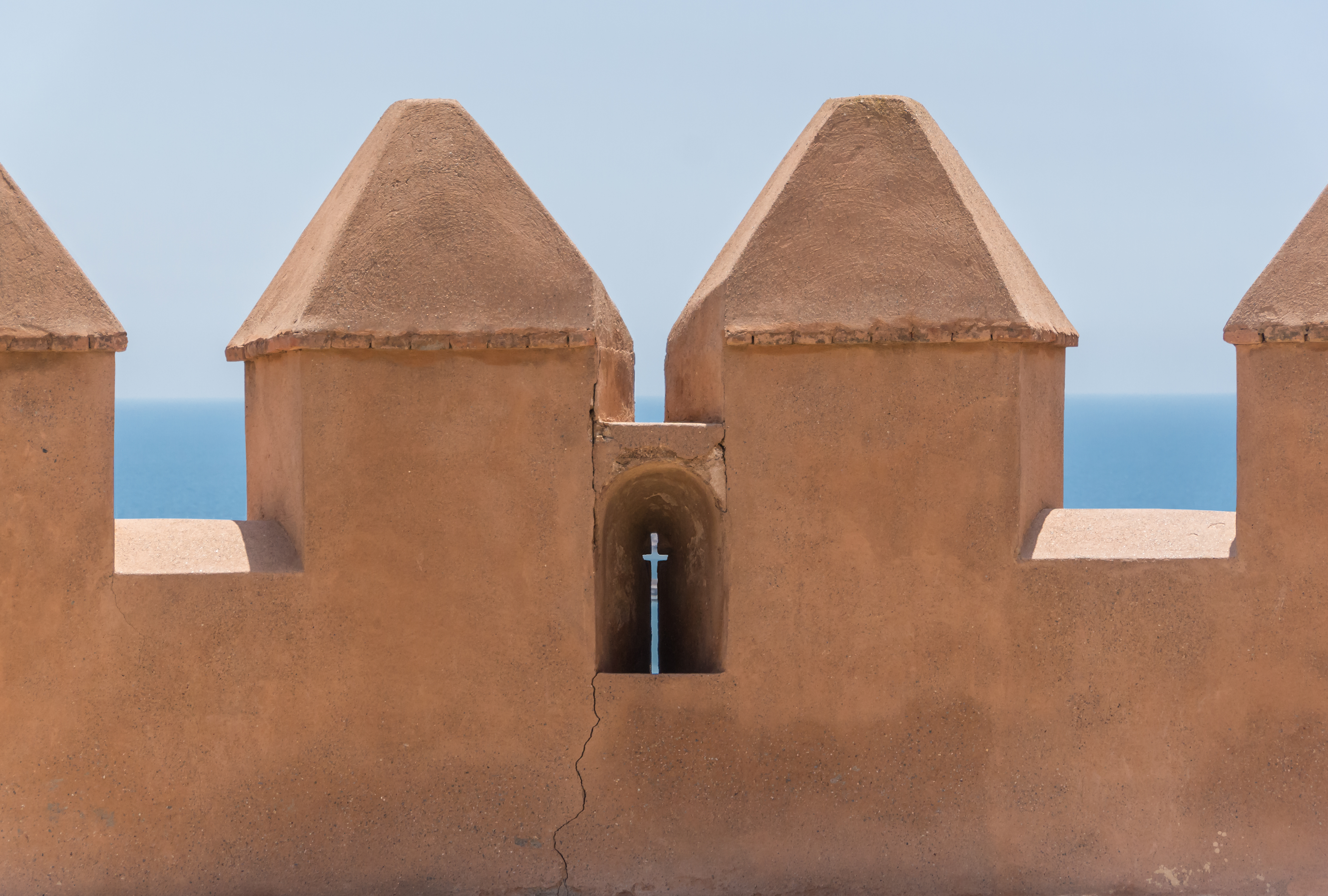 Horizon créneaux Alcazaba, Almeria, Spain