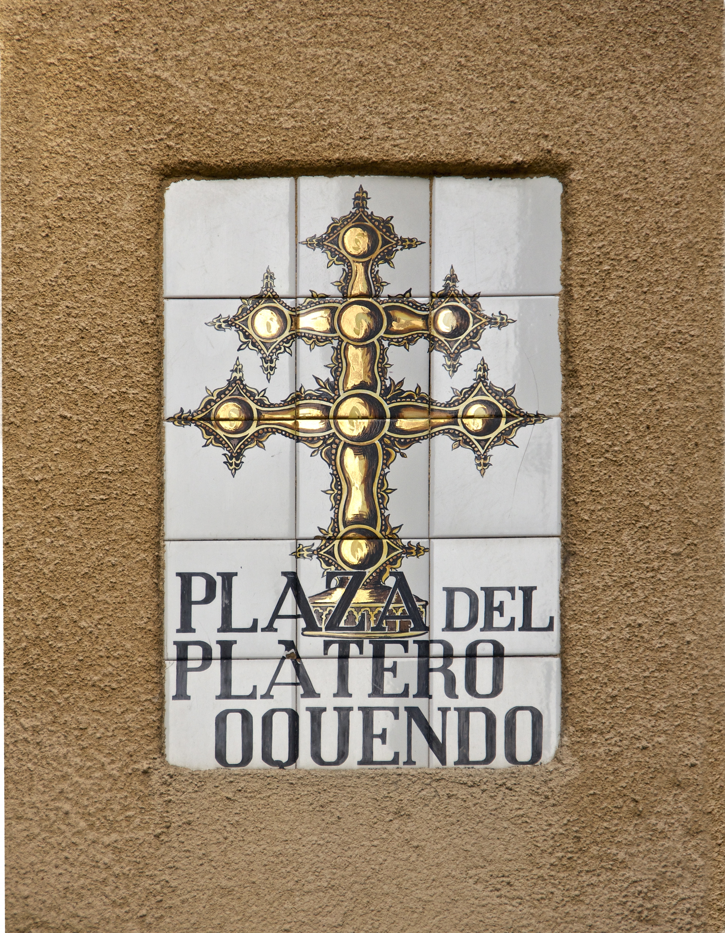 Plaza del Platero Oquendo sign Segovia