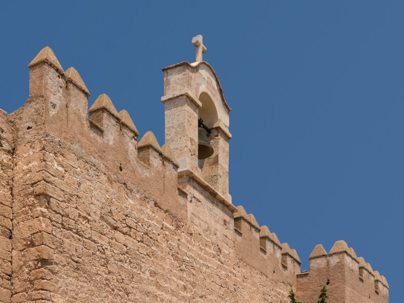 Bell gable and wall, Alcazaba, Almeria, Spain