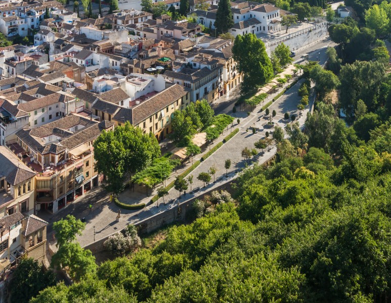Calle Chirimias, from Alhambra, Granada, Andalusia, Spain