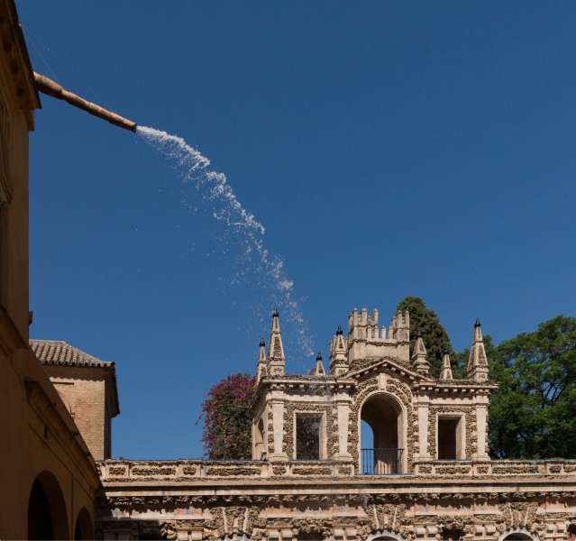 Estanque Mercurio detail alcazar Seville Andalusia Spain