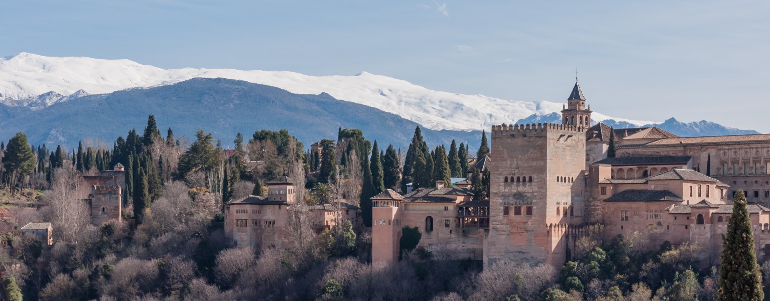 Granada Spain Alhambra-seen-from-Albaicín-01