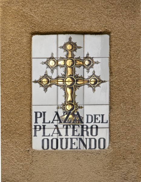 Plaza del Platero Oquendo sign Segovia