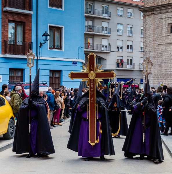 Procesión del Santísimo Cristo de la Paz en Jueves Santo, Calatayud, España, 2018-03-28, DD 04