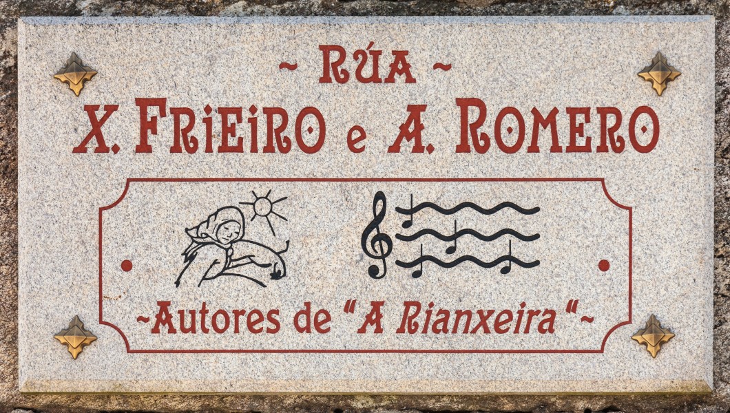 Rúa X. Frieiro e A Romero. Autores da Rianxeira. Rianxo. Galiza-2