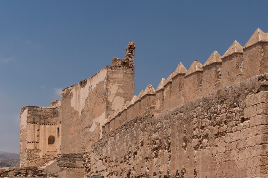 Ruined walls, Alcazaba, Almeria, Spain