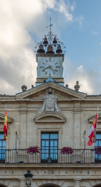 Top town hall Miranda de Ebro, Spain