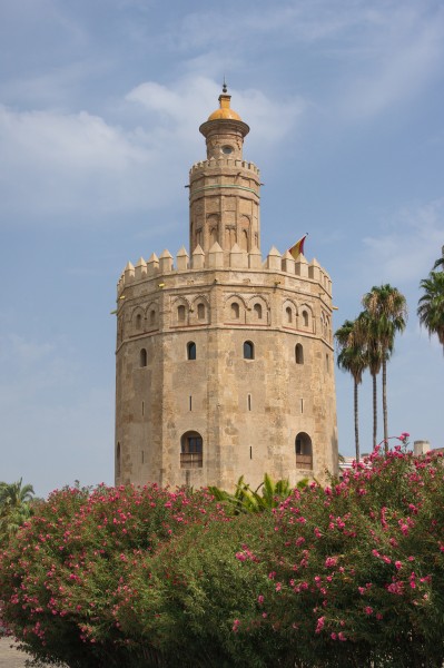 Torre del oro laurels Seville Andalusia Spain