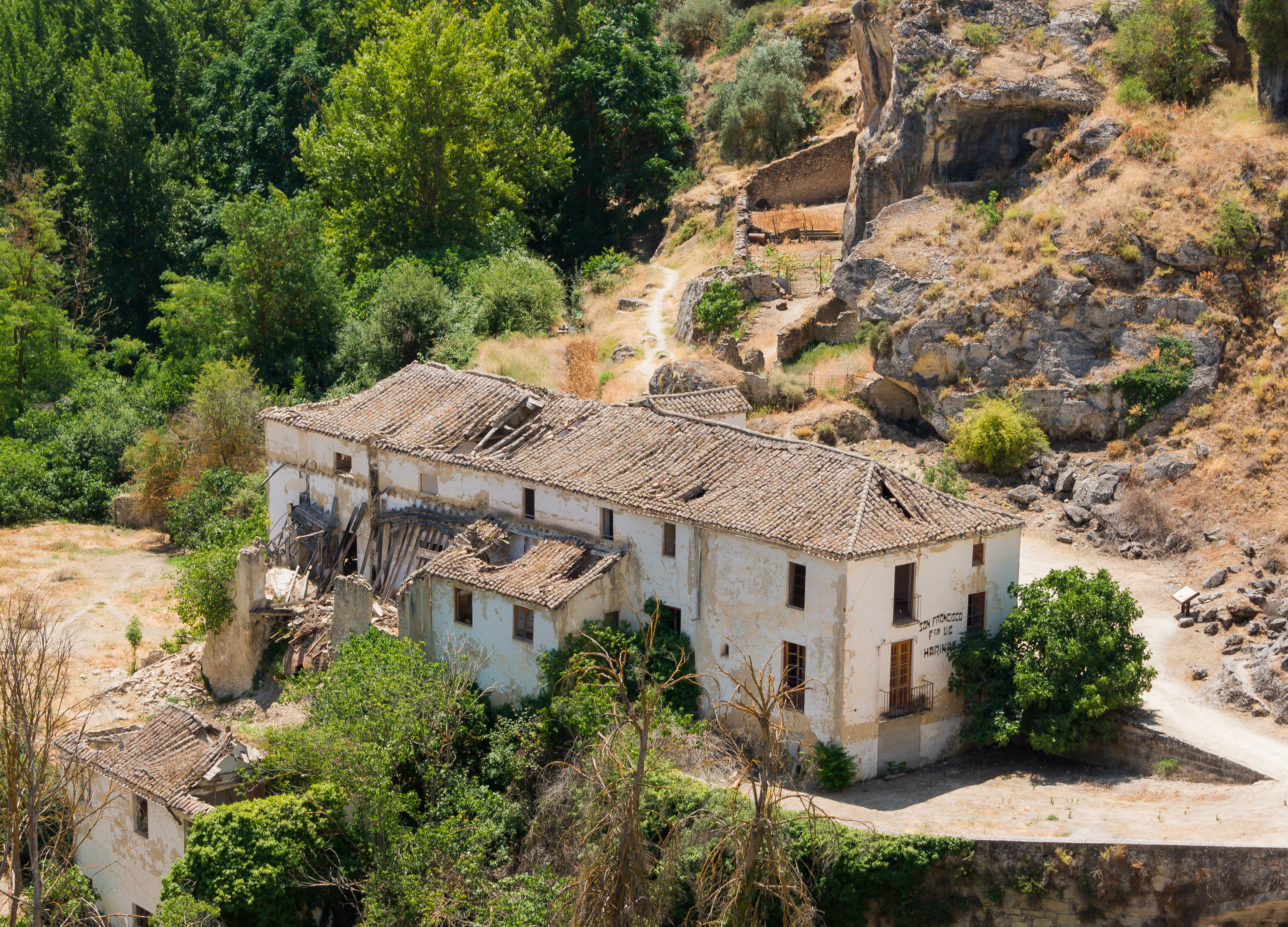Ruin Fabrica de Harinas, Alhama de Granada, Andalusia, Spain